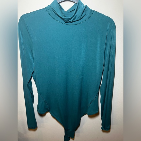 lululemon athletica Tops - Lululemon Athletica Teal Long Sleeve Classic Night Out Turtleneck Bodysuit XL